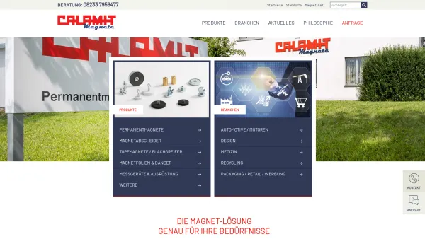 Website Screenshot: Calamit Magnete GmbH - Calamit Magnete - Date: 2023-06-16 10:11:29