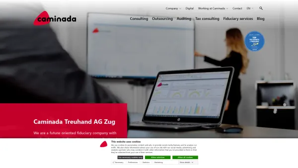 Website Screenshot: Caminada Treuhand AG Zug - Your reliable partner in Baar | Caminada Treuhand AG Zug - Date: 2023-06-20 10:41:53