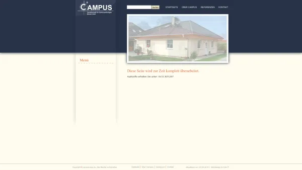 Website Screenshot: Campus Gesellschaft für schlüsselfertiges Bauen mbH - Startseite - Campus-Bau - Gesellschaft für schlüsselfertiges Bauen mbH - Date: 2023-06-16 10:11:32