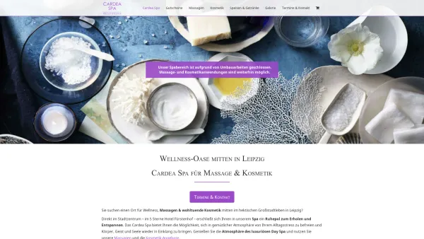 Website Screenshot: Cardea Spa - Wellness, Massage & Kosmetik | Cardea Spa Leipzig - Date: 2023-06-20 10:41:53