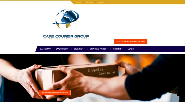 Website Screenshot: Care Courier Courier- & Overnightservice -  Worldwide Expressservice - ▷ Care Courier ® Die Welt der Logistik aus einer Hand | ☎ 0211-54594490 - Date: 2023-06-16 10:11:32
