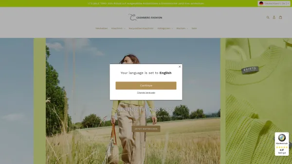 Website Screenshot: es ce fashion GmbH - Cashmere Fashion - Date: 2023-06-20 10:41:53