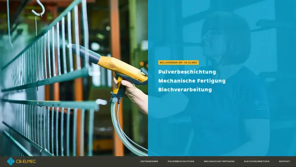 Website Screenshot: CB-Elmec Elektronik-Mechanik GmbH - Pulverbeschichtung, Mechanische Fertigung und Blechverarbeitung in Radeberg - CB-Elmec GmbH - Date: 2023-06-16 10:11:32