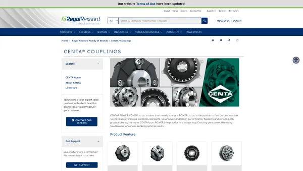 Website Screenshot: CENTA ANTRIEBE Kirschey GmbH - CENTA® Couplings - Date: 2023-06-16 10:11:32