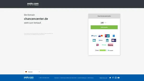 Website Screenshot: CHANCENCENTER -  Onlineportal mit  Qualitätsinformationen - chancencenter.de steht zum Verkauf - Sedo GmbH - Date: 2023-06-16 10:11:33