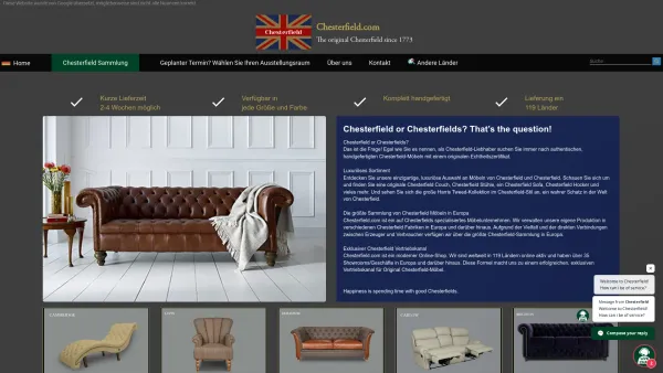 Website Screenshot: Chesterfield Showroom - ?2 - The Chesterfield Brand - Chesterfield Royal Classic and Basic collections | Chesterfield.com - Date: 2023-06-16 10:11:33