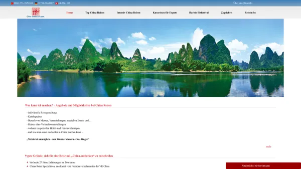 Website Screenshot: china entdecken - China Reisen - Entdecke die Schönheit von China | China-entdecken - Date: 2023-06-16 10:11:33