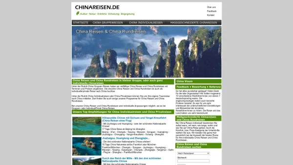 Website Screenshot: China Reiseveranstalter Chinareisen.de
Ihr China Rundreisen Experte in Muenchen - China Reisen, China Rundreisen | CHINAREISEN.DE - Date: 2023-06-16 10:11:33