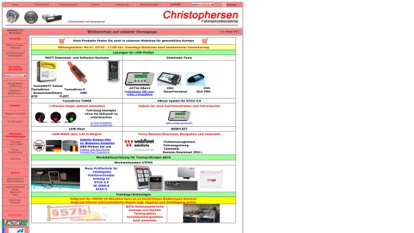 Website Screenshot: Christophersen e.K. Fahrtschreiberdienst - Christophersen Fahrtschreiberdienst - Date: 2023-06-16 10:11:33