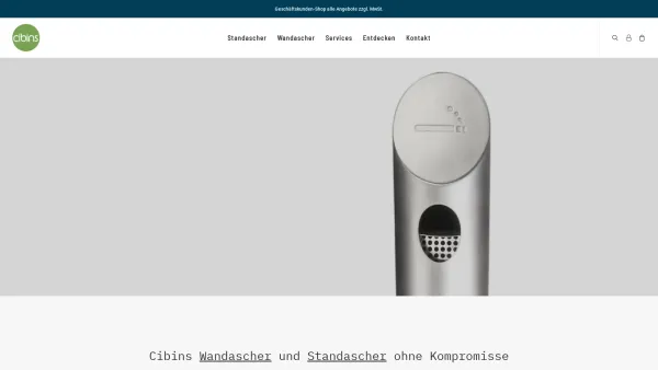 Website Screenshot: cibins® - Cibins: Standascher | Wandascher für den Aussenbereich - Date: 2023-06-16 10:11:33