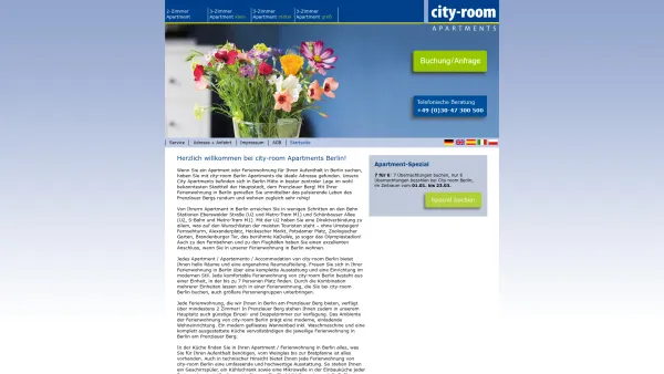 Website Screenshot: Apartment Berlin-city room Berlin Zimmer & Apartments - Ferienwohnung Berlin | city-room | Apartment Berlin | Ferienwohnungen Berlin Mitte - Date: 2023-06-16 10:11:33