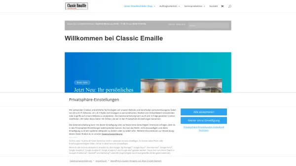 Website Screenshot: Classic Emaille GmbH - Classic Emaille - Emailleschilder in Premium Qualität - Date: 2023-06-16 10:11:36