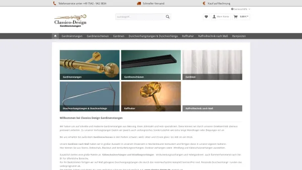 Website Screenshot: Classico-Design Gardinenstangen - Classico Design Gardinenstangen - Date: 2023-06-16 10:11:36