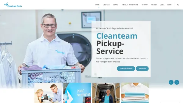 Website Screenshot: Clean-Team-Berlin Inh. Torsten Matusch -  Textilpflege · Service · Logistik - Home - Cleanteam Berlin - Date: 2023-06-16 10:11:36