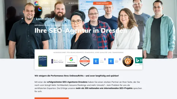 Website Screenshot: Clicks Online Business - SEO-Agentur Dresden - SEO-Optimierung & Beratung ? clicks digital - Date: 2023-06-20 10:41:54
