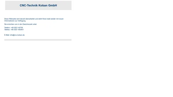Website Screenshot: CNC Technik Koban GmbH - CNC Koban Meissen - Date: 2023-06-16 10:11:36