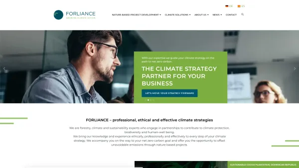 Website Screenshot: CO2OL, Teil der ForestFinest Consulting GmbH - Home - Forliance - Date: 2023-06-20 10:41:54