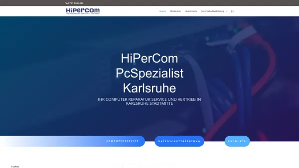 Website Screenshot: HiPerCom - Computer Reparatur Karlsruhe HiPerCom Pcspezialist - Date: 2023-06-16 10:11:36