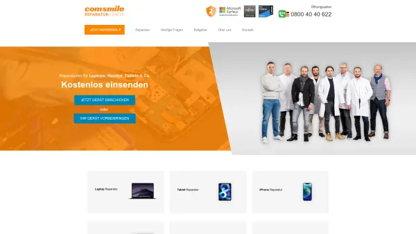 Website Screenshot: comSmile GmbH IT-Service zum Smile Preis - Laptop Reparatur Service & Smartphone & Tablet comsmile - Date: 2023-06-16 10:11:36