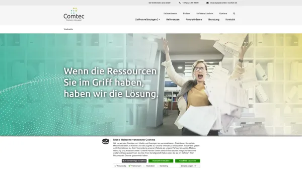 Website Screenshot: COMTEC-Nöker GmbH - Comtec: Management von Ressourcen und Kapazitäten • COMTEC-Nöker GmbH - Date: 2023-06-16 10:11:36