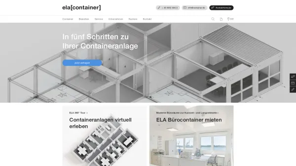 Website Screenshot: Allzweckcontainer ELA Container GmbH -  Europaweite Lieferung zu Vor-Ort-Preisen - ELA Container | Für jeden Zweck und alle Branchen - Date: 2023-06-16 10:11:36