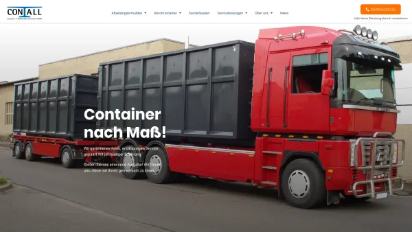 Website Screenshot: CONTALL Container- & Behälterbau Kretschmer GmbH - Start - CONTALL Container- & Behälterbau Kretschmer GmbH - Date: 2023-06-16 10:11:36