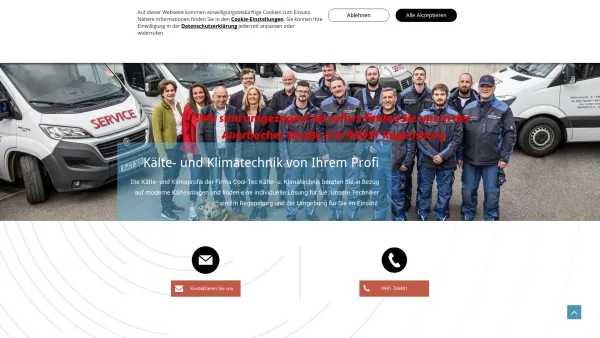 Website Screenshot: Cool-Tec Kälte Klimatechnik - Kältetechnik | Regensburg | Cool-Tec Kälte- u. Klimatechnik - Date: 2023-06-16 10:11:39