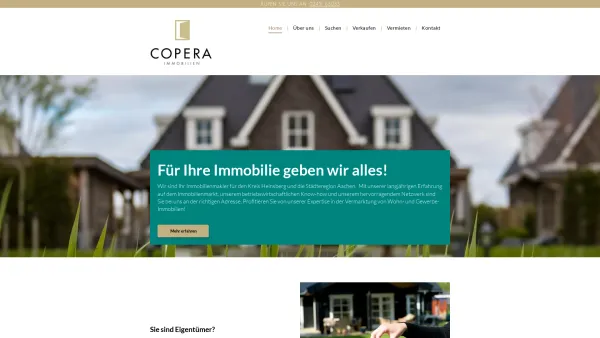 Website Screenshot: Copera Consult Unternehmensberatung Franz-Michael-Jansen  Einfach gut Wohnen - Home - Date: 2023-06-16 10:11:39