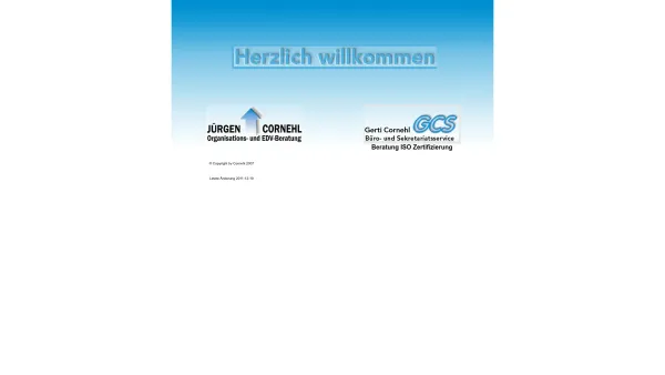 Website Screenshot: Jürgen Cornehl Organisations- und EDV-Beratung - Jürgen Cornehl Organisations- und EDV - Beratung, GCS Gerti Cornehl Buero- und Sekretariatsservice - Date: 2023-06-16 10:11:39