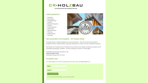Website Screenshot: CR-Holzbau Riedel - CR-Holzbau Riedel Christopher Riedel - Date: 2023-06-16 10:11:39
