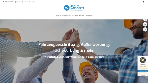 Website Screenshot: Creativ Werkstatt - Willkommen in der Creativ Werkstatt - Creativ Werkstatt aus Pulheim bei Köln - Date: 2023-06-16 10:11:39