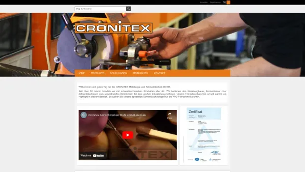Website Screenshot: CRONITEX Metallurgie und Schweißtechnik GmbH -  ...führt Schweißen vor! - CRONITEX - Ihr Partner für schweißtechnische Lösungen seit 50 Jahren - Date: 2023-06-16 10:11:39