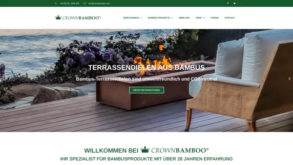 Website Screenshot: Crownswift Int. Limited CROWNBAMBOO - Bambusparkett | Bambus Terrassendielen - crownbamboo.com - Date: 2023-06-16 10:11:39
