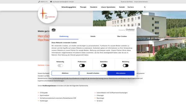 Website Screenshot: Hochwald-Kliniken Weiskirchen - Reha in Weiskirchen | Hochwald-Kliniken | ctt Reha - Date: 2023-06-20 10:41:54