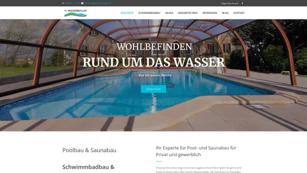 Website Screenshot: Müller Wassertechnik Culligan Thüringen - Poolbau & Saunabau in Thüringen | Schwimmbadtechnik Erfurt - Date: 2023-06-20 10:41:54