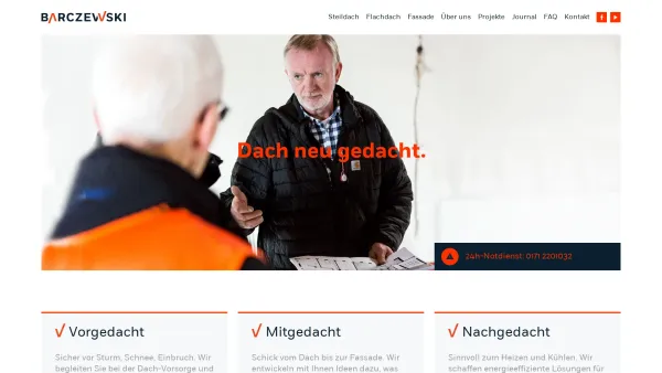 Website Screenshot: Barczewski GmbH - Zimmerei und Dachtechnik -  Die Dachbaumeister - Willkommen | barczewski.de - Date: 2023-06-16 10:11:39