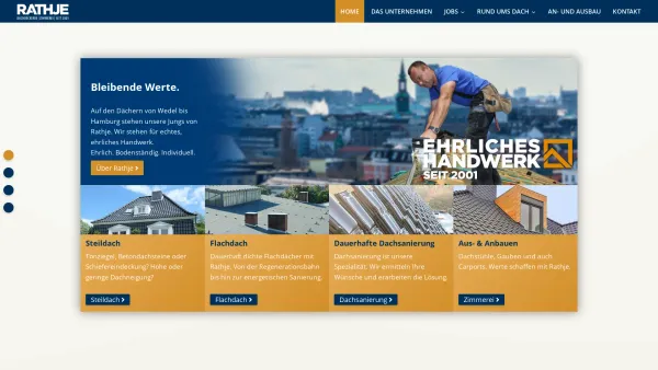 Website Screenshot: Frank Gehrmann Dachdeckerei - Rathje Dachdeckerei und Zimmerei aus Wedel bei Hamburg - Date: 2023-06-16 10:11:39
