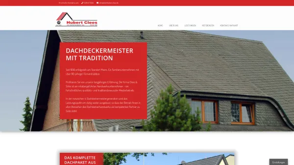 Website Screenshot: Hubert Clees & Sohn GbR Dachdeckermeister - Clees – Dackdeckermeister in Moers – Ihr Dach in Meisterhand - Date: 2023-06-16 10:11:39
