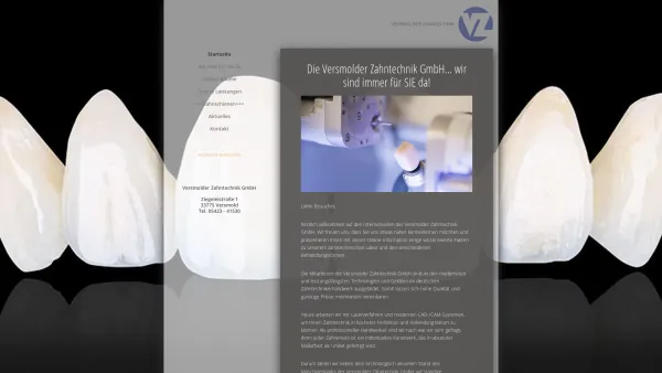 Website Screenshot: Das kleine Labor -  ZTM Helmut Strothmann MSc ·  Fachlabor für funktionellen Zahnersatz · Partnerlabor des DIFFD - Versmolder Zahntechnik GmbH - Date: 2023-06-16 10:11:42