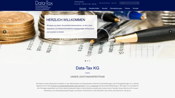 Website Screenshot: Data-Tax Kommanditgesellschaft -  Steuerberatungsgesellschaft und Buchprüfungsgesellschaft - Data-Tax KG - Data-Tax KG - Date: 2023-06-16 10:11:42