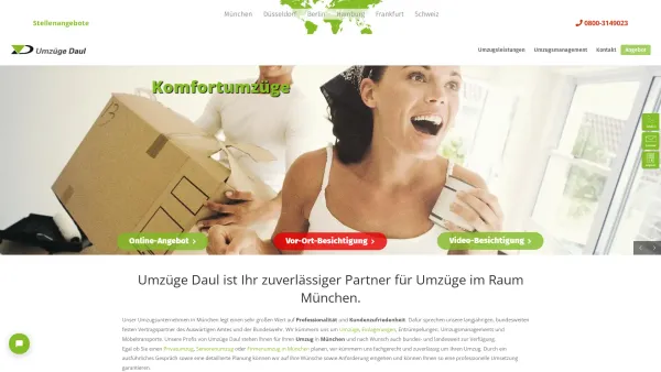 Website Screenshot: A. Daul Umzüge GmbH - Umzug München | Ihr Umzugsunternehmen Umzüge Daul - Date: 2023-06-16 10:11:42