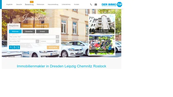 Website Screenshot: DER IMMOTIP Vermittlung von Immobilien GmbH - Immobilienmakler Dresden - Immobilien in Dresden verkaufen und vermieten - Date: 2023-06-16 10:11:42