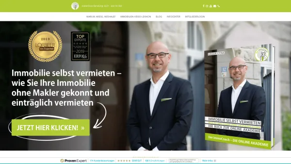 Website Screenshot: Der ImmoCoach - Der ImmoCoach – DIY Immobilie ohne Makler verkaufen & vermieten - Date: 2023-06-20 10:41:56