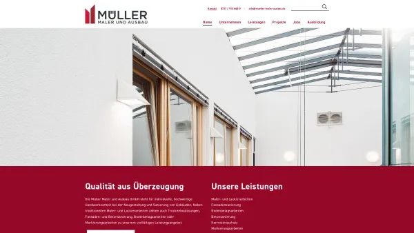 Website Screenshot: Müller Malerbetrieb - Müller Maler und Ausbau GmbH: Müller Maler und Ausbau GmbH - Date: 2023-06-16 10:11:42