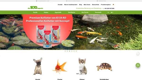 Website Screenshot: Der Zooexperte - Der Zooexperte: hochwertiges Tierfutter von Marsapet - Date: 2023-06-20 10:41:56