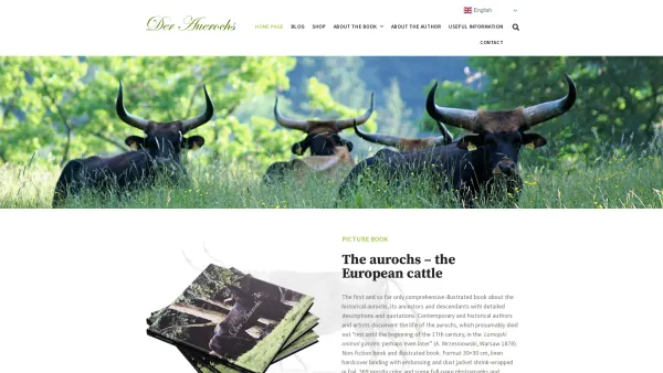 Website Screenshot: DerAuerochs.de - The aurochs - the European cattle | Reference book W. Fresh - Date: 2023-06-16 10:11:42