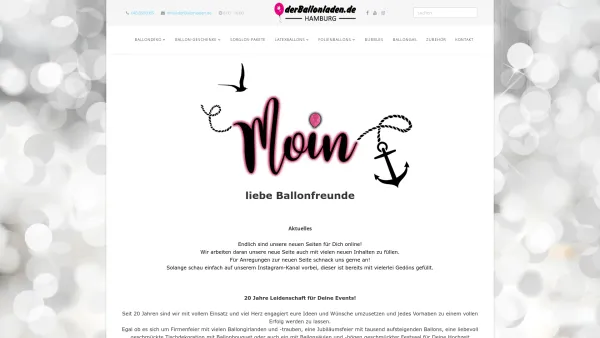 Website Screenshot: derBallonladen.de Roch GbR - derBallonladen.de - Home - Date: 2023-06-16 10:11:42