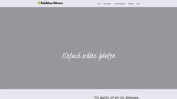 Website Screenshot: Eskildsen Gartenbau GmbH & Co. KG - Eskildsen - Gartenbau, Gartenplanung - Date: 2023-06-16 10:11:45