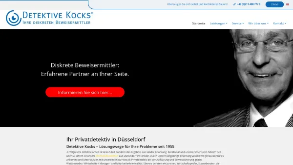 Website Screenshot: Detektiv-Institut Kocks GmbH - Detektiv in Düsseldorf | Detektiv-Institut Kocks GmbH - Date: 2023-06-16 10:11:45