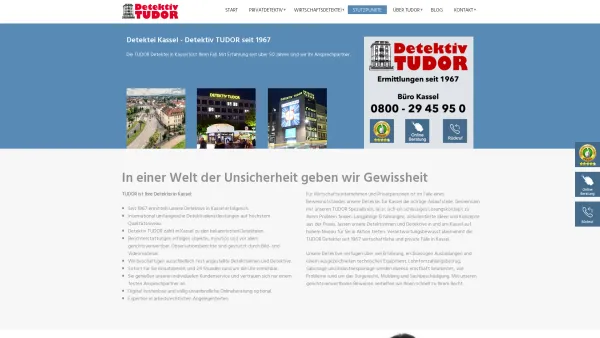 Website Screenshot: TUDOR Detektei Kassel - Detektei Kassel - Detektiv TUDOR für Sie vor Ort. / Detektei TUDOR - Date: 2023-06-16 10:11:45